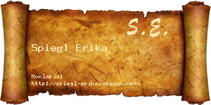 Spiegl Erika névjegykártya